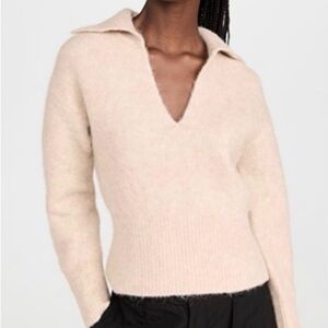 Vince V Neck Collared Sweater